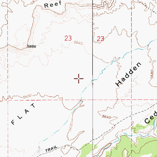 Topographic Map of Hadden Flat, UT