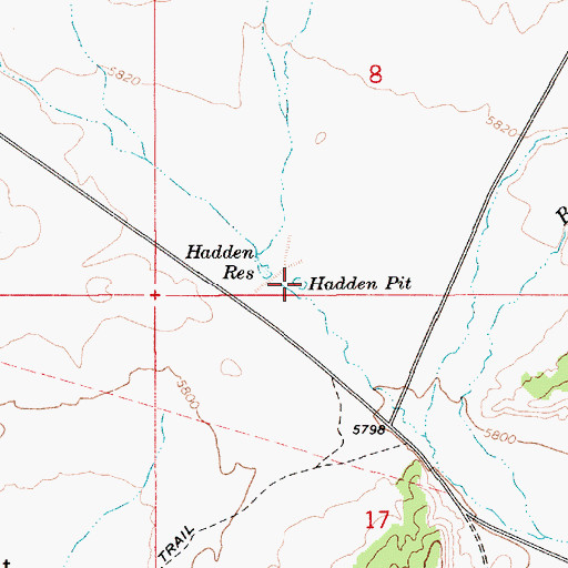 Topographic Map of Hadden Pit, UT