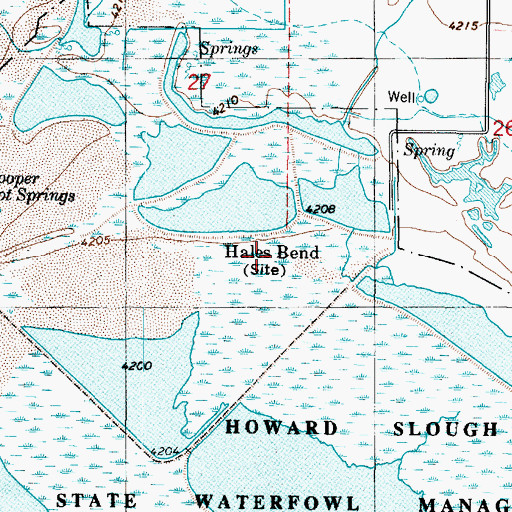 Topographic Map of Hales Bend, UT