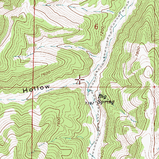 Topographic Map of Half Moon Hollow, UT