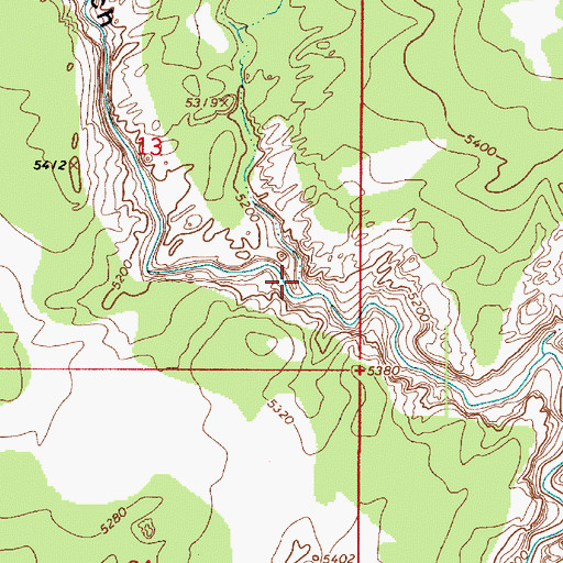 Topographic Map of Halfway Hollow, UT