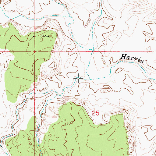 Topographic Map of Halfway Hollow, UT