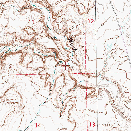 Topographic Map of Halfway Hollow, UT