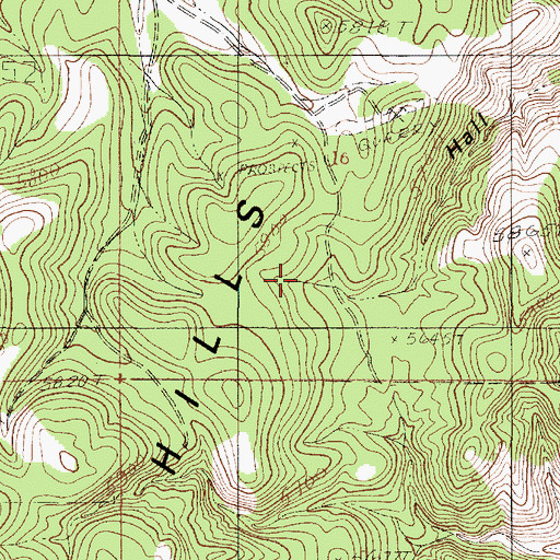 Topographic Map of Hall Canyon, UT