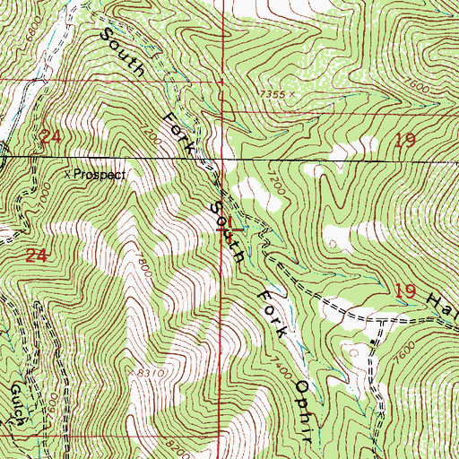 Topographic Map of Hall Canyon, UT