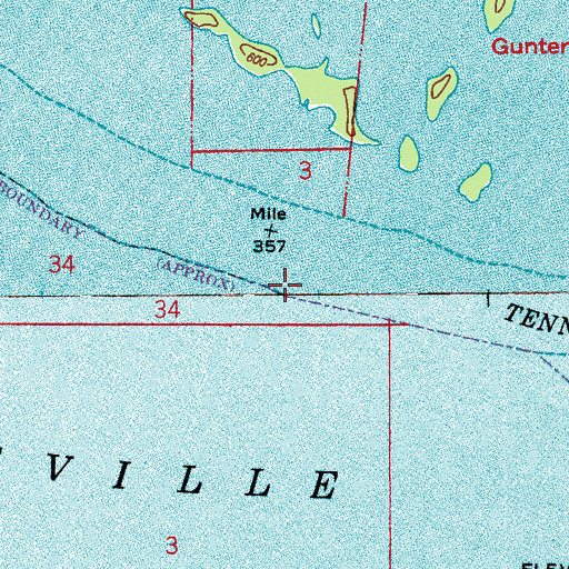 Topographic Map of Saint Peters Parish School, AL