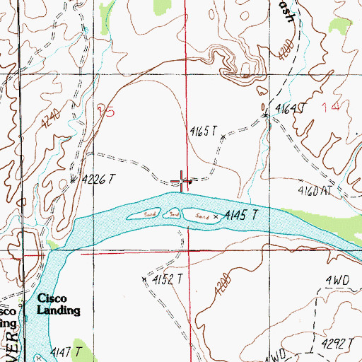 Topographic Map of Hallet Ranch, UT
