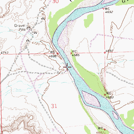 Topographic Map of Hamacker Bottoms, UT