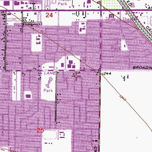 Topographic Map of Canal Eastern (historical), AZ