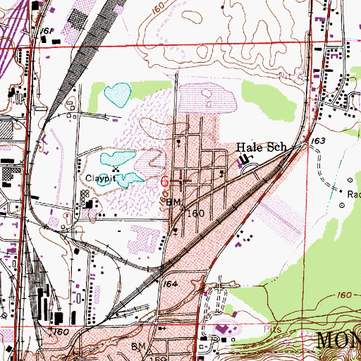 Topographic Map of Saint Stevenson Baptist Church, AL