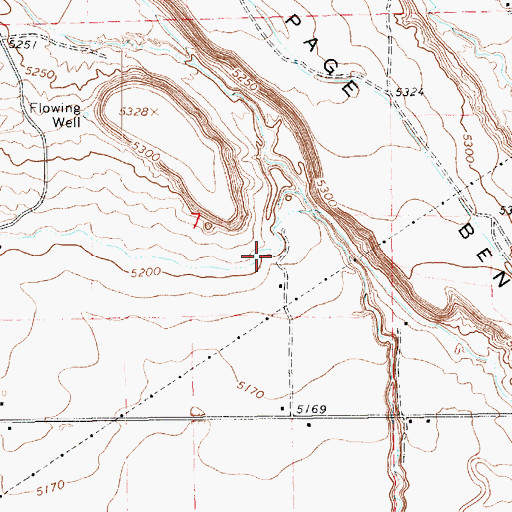 Topographic Map of Hancock Lateral, UT