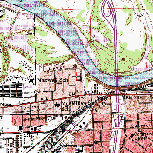 Topographic Map of Salvation Army Church, AL