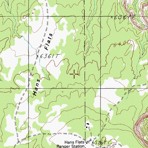 Topographic Map of Hans Flats, UT