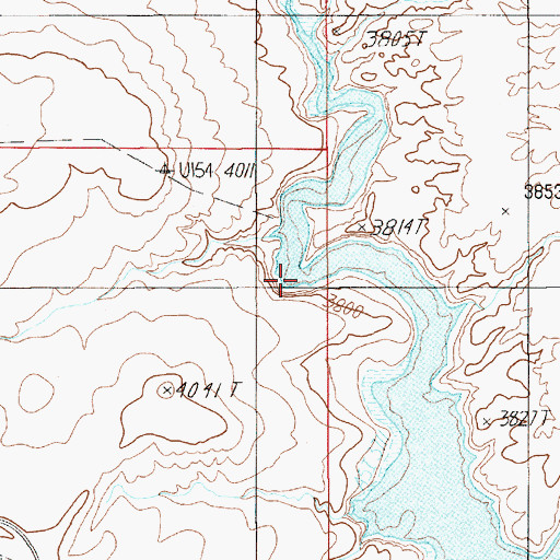 Topographic Map of Hansen Creek, UT
