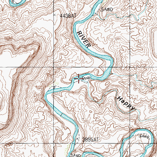 Topographic Map of Happy Canyon, UT
