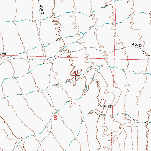 Topographic Map of Hardscrabble Canyon, UT