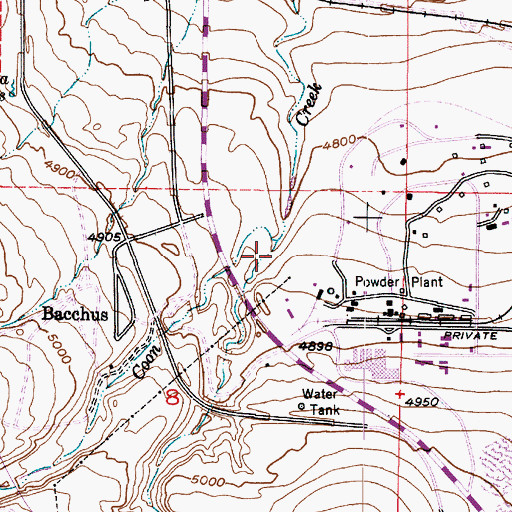Topographic Map of Harkers Canyon, UT