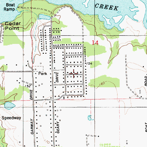 Topographic Map of Selbrook, AL