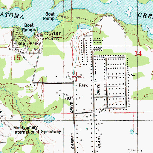 Topographic Map of Selbrook Park, AL