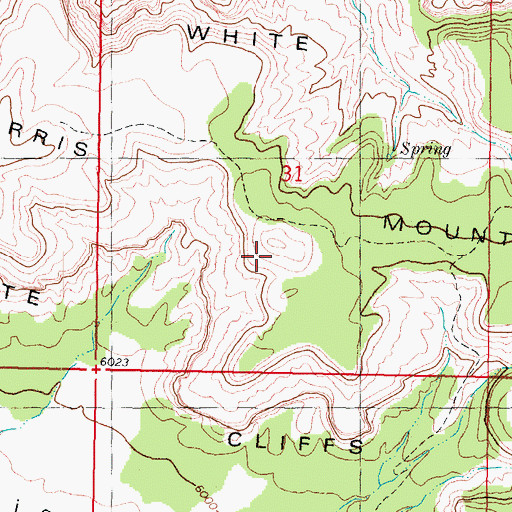 Topographic Map of Harris Mountain, UT