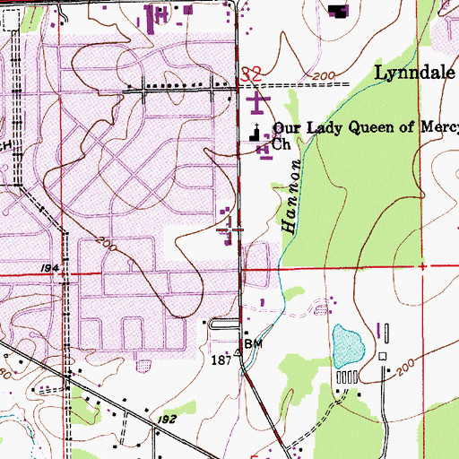 Topographic Map of Seth Johnson Elementary School, AL