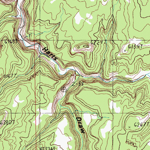 Topographic Map of Harts Spring Draw, UT
