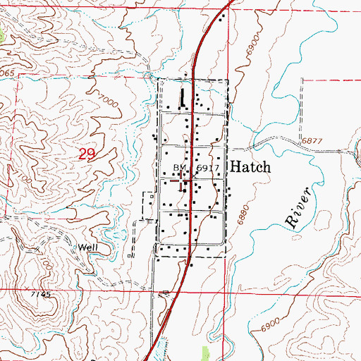 Topographic Map of Hatch, UT