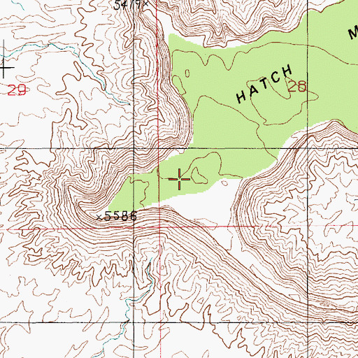 Topographic Map of Hatch Mesa, UT
