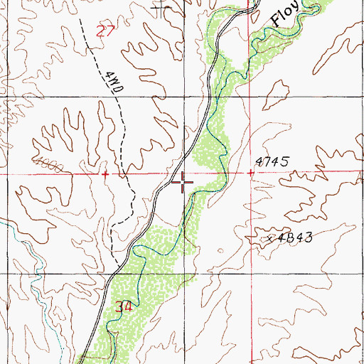 Topographic Map of Hatch Ranch, UT