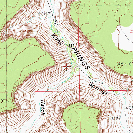 Topographic Map of Hatch Wash, UT