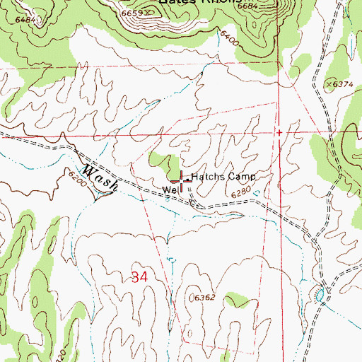 Topographic Map of Hatchs Camp, UT