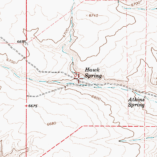 Topographic Map of Hawk Spring, UT