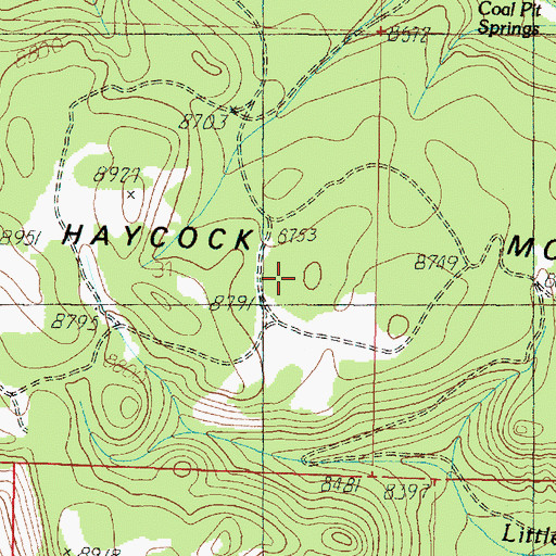 Topographic Map of Haycock Mountain, UT