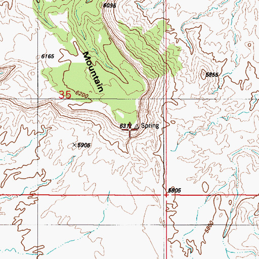 Topographic Map of Hebes Mountain, UT