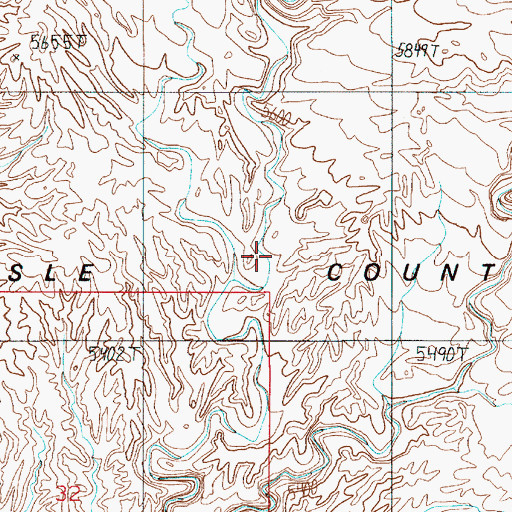 Topographic Map of Keesle Country, UT