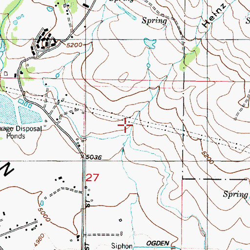Topographic Map of Heinz Canyon, UT