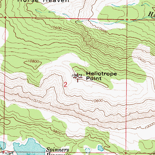 Topographic Map of Heliotrope Point, UT