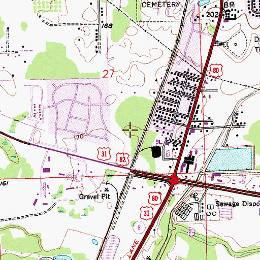 Topographic Map of Smiley Young Park, AL