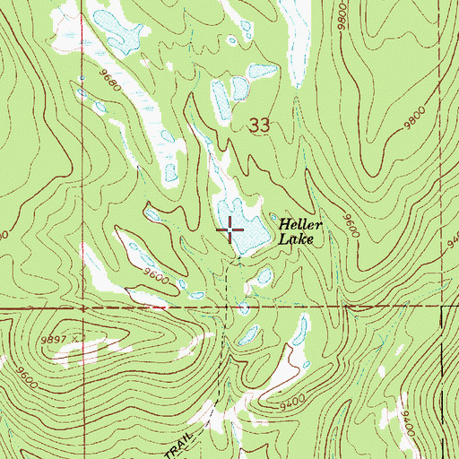 Topographic Map of Heller Lake, UT