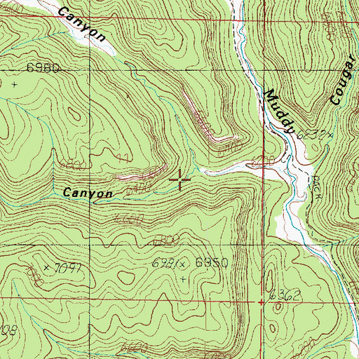 Topographic Map of Hellhole Canyon, UT
