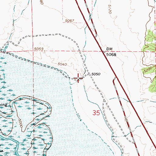 Topographic Map of Hells Kitchen Canyon, UT