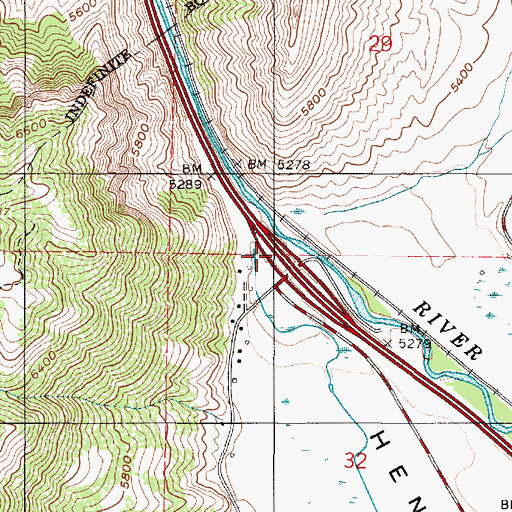 Topographic Map of Henefer Valley, UT