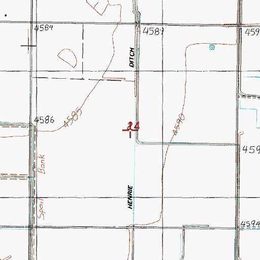 Topographic Map of Henrie Ditch, UT