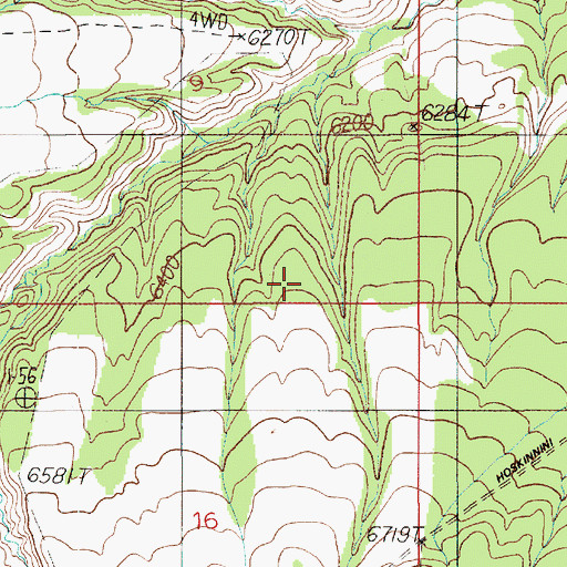 Topographic Map of Henry Mountains, UT