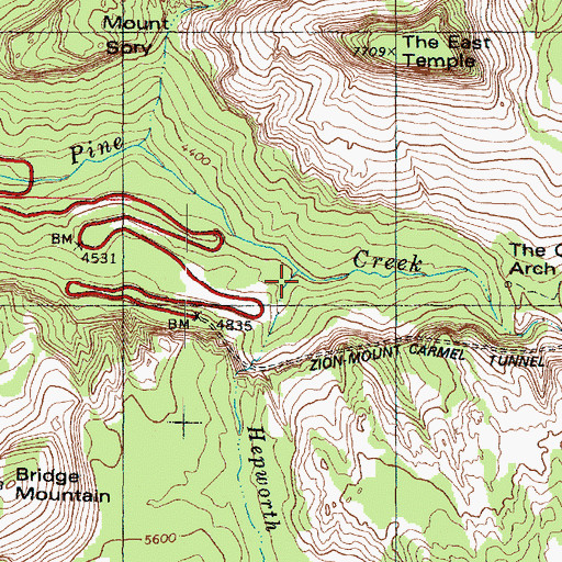 Topographic Map of Hepworth Wash, UT