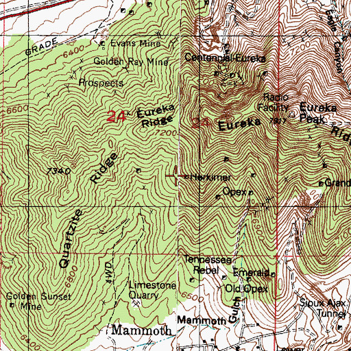 Topographic Map of Herkimer, UT