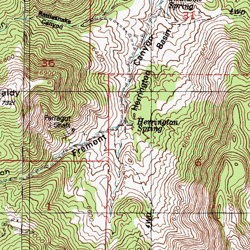Topographic Map of Herrington Spring, UT
