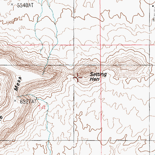 Topographic Map of Setting Hen, UT