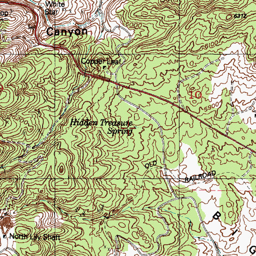 Topographic Map of Hidden Treasure Spring, UT