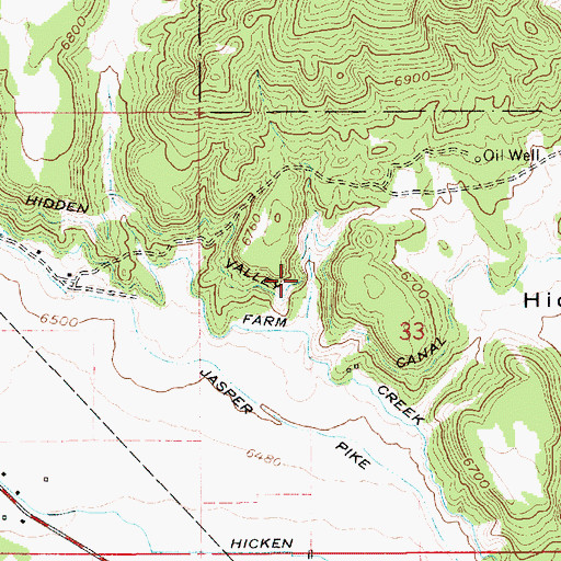 Topographic Map of Hidden Valley Canal, UT